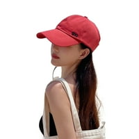 Huanledash Ženska hat dugačka ruba za zaštitu od lica za zaštitu lica prazna gornja pričvršćena kaseta za sunčanje podesive čvrste boje sportskih šešira