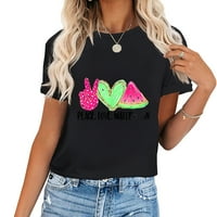 Mir Love Watermelon Funny Beach Ljetni odmor Trendi grafički ženski tee - Udobnost kratkih rukava za
