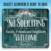 Metalni znak - Nema tražitelja, porodice, prijatelji i susjedi - izdržljiv metalni znak - Koristite