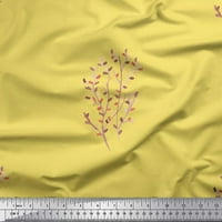 Soimoi ljubičasta satena svilena tkanina umjetnička listova odštampana zanatska tkanina sa širokim dvorištem