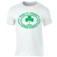 Xtrafly Widel Muškarci St. Patrickov dan Shamrock djetelina irski dijelovi Smiješna unise majica