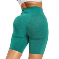 Čvrsta boja Slim Fit visoki struk Sportske kratke hlače Hip Push Up Žene Jasno meka najlonske fitness