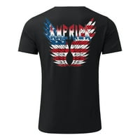 Jsaierl muške ljetne majice za okrugle vrata 4. jul Dan nezavisnosti USA zastave Grafičke košulje casual
