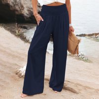 Dream Lifestyle ženske hlače Jednobojni džep Ljeto Loose-Fitting Ravne hlače Srednja odjeća
