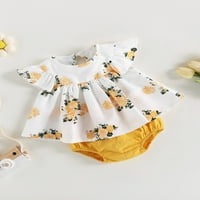 SUNISERY TODDLER Baby Girl Ljetna odjeća Kids cvjetni kratki rukav majica na vrhu šorc hlača visokog