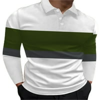 Colisha Men Polo majica RECEL izrez Bluza Spesict Tops Athletic Golf dugih rukava s majicama Stil V