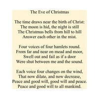 Božićne carole stare i nova uoči božićnog plakata ispisa A. Lord Tennyson