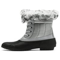 Žene prozračne zimske cipele hladnim vremenom udobne snježne čizme hoda plišana obloga siva 8