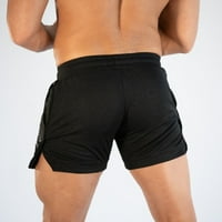 Muške hlače za brzo sušenje čvrste boje višebojne sportske narukvice kratke hlače crne 4xl