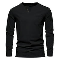 Ketyyh-Chn muške i velike muške labave pulovene majice Black, XL