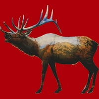 Rocky Mountain Elk Juniors Red Graphic Tee - Dizajn ljudi L