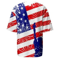 Ženska majica okruglog dekolteta kratki rukav USA 4. jula Ljetna casual bluza