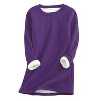 Majice Levmjia Plus Veličine za žene čišćenje modnih casual dugih rukava s kopučicama dukseri