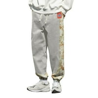 Booker Loose Hlače Muški japanski retro trend plus veličine vezene boje podudarajuće ležerne pantalone