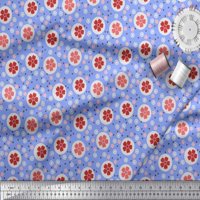 Soimoi Japan Crepe Satin tkanina Dot i cvjetne umjetničke tkanine otisci sa dvorištem širom