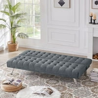 Futon Sofa krevet, 70 Kauč za kauč sa kaučem sa sklopivim zaklopki Recliner COUCH dizajn bez rukava,