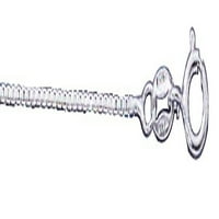 Sterling srebrna 24 Bo lančani 3D sova privjesak ogrlica sjedi na grani