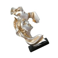 Dekoracija skulpture Kiss Skulptura ukras umjetnička ličnost Ključni ukras za kućni ured, siva