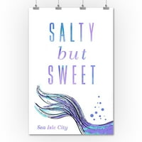 Sea Isle City, New Jersey - Slano, ali slatko - sirena rep - umjetničko djelo u vezi sa fenjerom