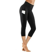 Capri gamaše za ženske ležerne pantalone za žene Buttery Soft Tummy Control Yoga Work Workout Hlače
