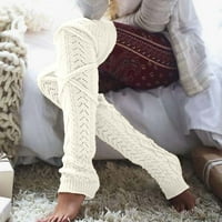 HOMCHY ženski vuneni stopalo jesen zima čvrst preko čarapa za koljeno sa pravljenim čarapama za punjenje