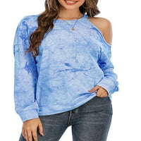 Ženska majica dugih rukava s jednim rukavima, majice za bluze za bluze