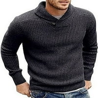 Groanlook muškarci toplo rebrasto pulover pulover Puno boje TUNIC TUNIC TURS Radni džemper s dugim rukavima