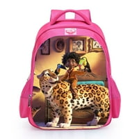 Encanto Magic Full House Girl Crtanička školska torba Veliki kapacitet Poliester Osnovni školski ruksak