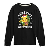 Pokémon - Pikachu Seasons pozdrav - grafička majica dugih rukava za mlade