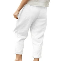 Žene casual pantalone elastične struke ravne hlače dame Ladies Soild Color Lounge Nosite pantalonera