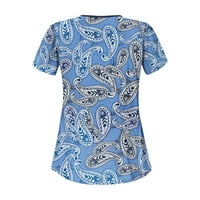Ljeto s labavim kratkim rukavima V-izrez Wemens Tops Radne odjećne bluze Ženske majice 5xl