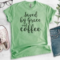 Spremljeno milošću i košuljom za kafu, unise ženska muska košulja, košulja, kofeine Latte espresso majica,