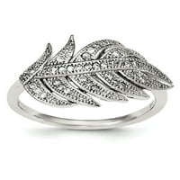 Dizajner Sterling Silver Rhodium-pozlaćeni prsten od krila napravljen u Kini - poluwelry od slatkih