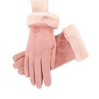 Otvor ženske plišane zadebljane tople zimske hladne zaštitne ekrane studentske rukavice