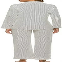 Dabuliu Ženske pidžame postavilo je dugih rukava za spavanje dvodijelna noćna odjeća mekani udobni PJS