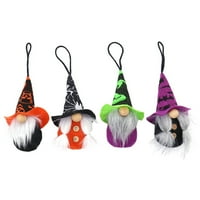 Naiyafly Halloween Gnomes Plišani ukrasi set od 4, ELF lutka za kućni ukrasi za domaćinstvo, gnomi s