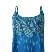 Ženski odobrenje ispod $ ženski iskrićenje O-izrez labavo Ležerne modne reznice ljetne majice Plavi