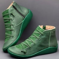 Retro casual čipke za čizme za žene, cipele sa cipelama cipela sa cipelama sa patentnim ženskim čizmama