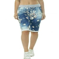 Ljetne casual cvjetne kapri hlače za žene obrezane dukseve Jogers pokrenuli jogu fitness sportske hlače