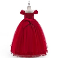 Miluxas Girls svjetlucave posebne prigode haljine vjenčani cvjetni djevojčice Pageant haljine haljine Clear Red 11- godina