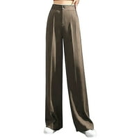 Honeeladyy Clearence ispod 10 $ Ženska ležerna hlače u punoj dužini sa punim bojama, visoke struke pantalone
