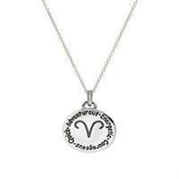 Sterling srebrna reverzibilna ogrlica zodijaka Dijamantna ogrlica, 18