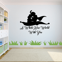 Cijeli novi svijet s vama - Kids Movie Aladdin Quote Aladdin i princeza Jasmine Vinil Zidna umjetnost