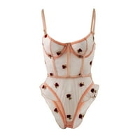 Ženski donji rubie Set izvrsne umjetne leopard mreže za intimne odjeće, ružičasta L