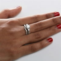 Djevojke prsten Elegantni nakit protiv deformacije Rhinestone inlaid Shinny prsten za korjeni legura kubična cirkonija bijela