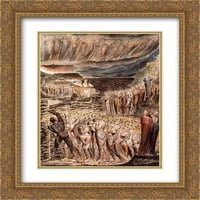 William Blake Matted Gold Ornate uokvirene umjetničke ispis 'ilustracija Danteinoj božanskoj komediji,