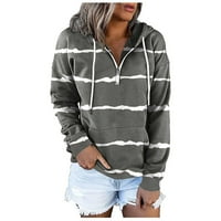 Ženski džemper ženske dukseve i dukseve dugih rukava Ležerne prilike Ležerne prilike pulover sa džepom džemper sa kapuljačom za žene Grey3