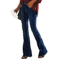 Durtebeua Bell donje traperice za žene Visoki struk Srednja struka Zvjeznica Jeans Stretch Slim Hlače