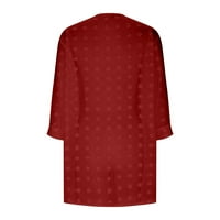 LHKED jakne za čišćenje za žene za čišćenje pod bojama Tri četvrtine rukava za bluzu bluza Cardigan