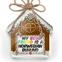 Ornament tiskan jedan oborio moj najbolji prijatelj norveški buhund pas iz Norveške Božić Neonblond